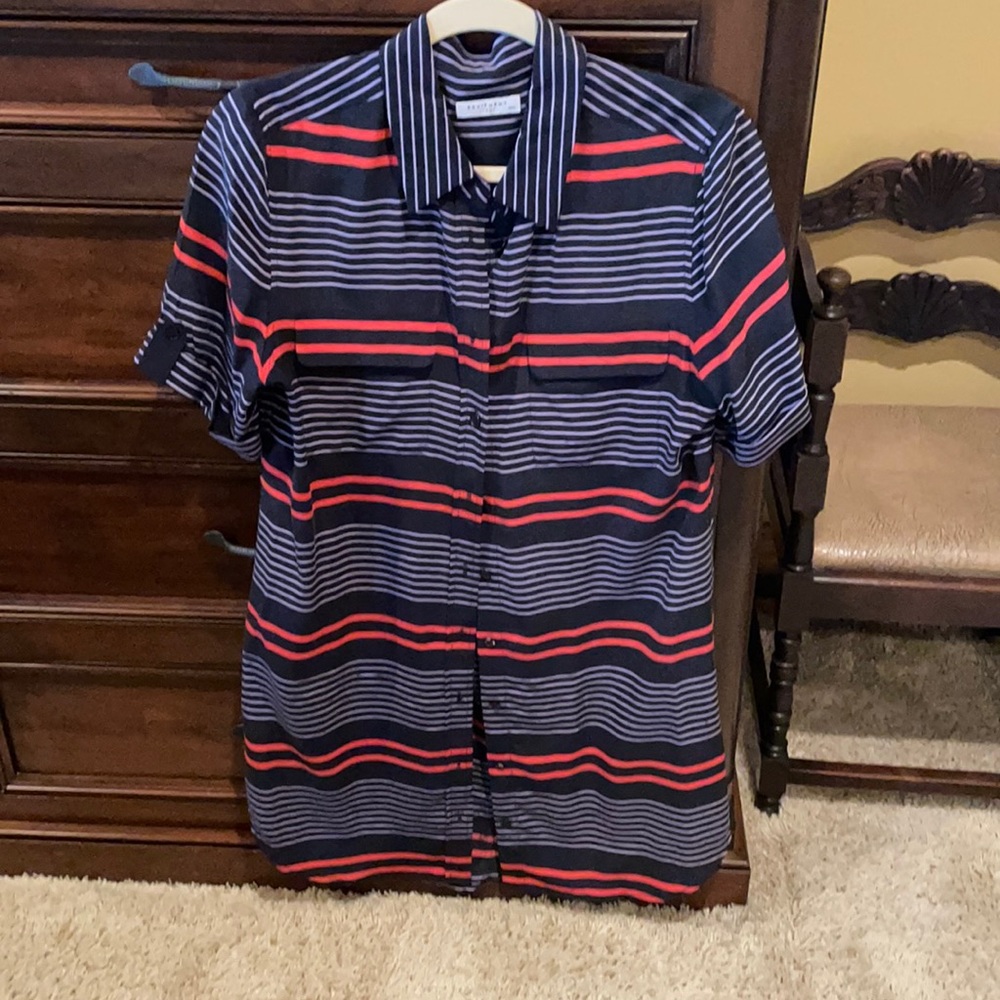 Button from shirt shirt dress